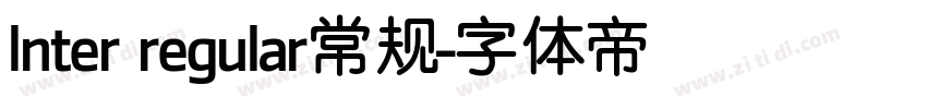 lnter regular常规字体转换